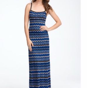 Bebe blue maxi dress